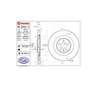 BREMBO 09.D424.11 Brake Disc Rear Fits Audi A6 Allroad A7 A8 e-Tron Honda VW