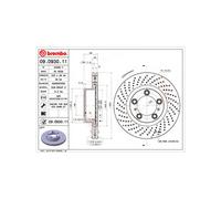 BREMBO Brake disc PRIME LINE - UV Coated perforated/vented 09.D930.11 Brake rotor,Brake discs PORSCHE,911 (997),911 Cabriolet (997),911 (991)