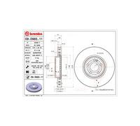 BREMBO 09.D985.11 Brake Disc Front Fits Mercedes-Benz A-Class B-Class CLA GLA