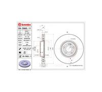 Brembo Prime Line UV Coated Vented Brake Disc 09.D985.11 Fits Mercedes