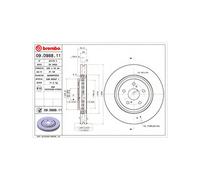 BREMBO 09.D988.11 Brake Disc Front Internally Vented Fits Lexus RX Toyota RAV4