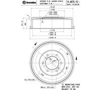 BREMBO 14.A676.10 Brake drum