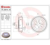BREMBO 14.C014.10 Brake drum