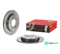 BREMBO 2x Brake Discs Solid Rear Axle Braking Fits Hyundai Elantra i20 Ioniq Kia