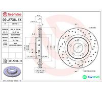 BREMBO 09.A738.1X Brake disc