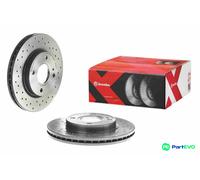 2x BREMBO 09.A968.2X Brake Disc Front Perforated / Vented Fits Ford Fiesta Ka+