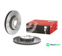 BREMBO 2x Brake Discs Vented Front Axle Braking Fits Volvo C30 C70 S40 V40 V50