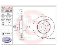 Brembo 2 x Front Brake 282mm Disc Set fits Suzuki Swace Toyota Corolla