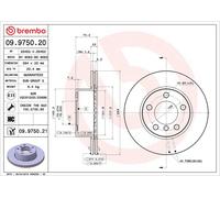 Brembo 2 x Front Brake 284mm Disc Set fits BMW 1 Series 2 Series 09.9750.21