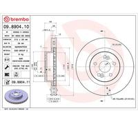 Brembo 2 x Front Brake 312mm Disc Set fits Renault Clio Megane 2.0 1.6