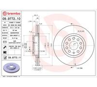Brembo 2 x Front Brake 312mm Disc Set fits VW Caddy Alltrack Golf Passat Sharan