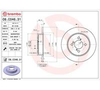 Brembo 2 x Rear Brake 259mm Disc Set fits Suzuki Swift 2010-2025 1.6 1.2 1.3
