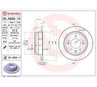Brembo 2 x Rear Brake 262mm Disc Set fits Kia Sportage 2010-2015 2.0 1.6 1.7