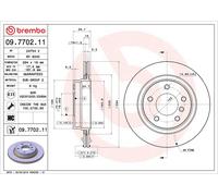 Brembo 2 x Rear Brake 294mm Disc Set fits BMW 3 Series 1999-2007 09.7702.11