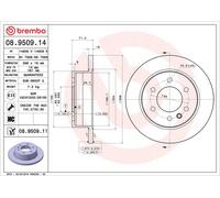 Brembo 2 x Rear Brake 298mm Disc Set fits VW Crafter 30-35 Crafter 30-50