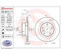 Brembo 2 x Rear Brake 300mm Disc Set fits BMW 1 Series 5 Series 09.B414.11