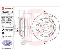 Brembo 2 x Rear Brake 300mm Disc Set fits Mercedes-Benz EQV Marco Polo V-Class