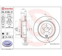 Brembo 2 x Rear Brake 316mm Disc Set fits Subaru Brz 2012-2025 2.0 09.A198.21