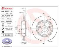 Brembo 2 x Rear Brake 320mm Disc Set fits BMW 3 Series 1999-2007 330 320 325
