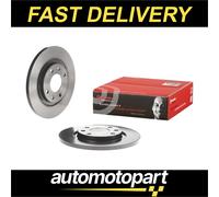 Brembo 2x Brake Discs Pair Solid fits PEUGEOT PARTNER 1.6 Front 00 to 08 266mm S