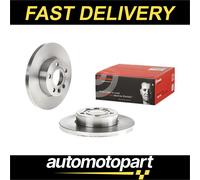 Brembo 2x Brake Discs Pair Solid fits VW TRANSPORTER Mk4 2.5D Front 96 to 03 282