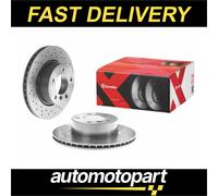 Brembo 2x Brake Discs Pair Vented fits BMW 520D E60 2.0D Front 07 to 09 292mm Se