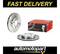 Brembo Brake Disc Pair 09672734 - Vented Front - Fits Carbodies (Ford Escort, KA, Puma, Mazda)