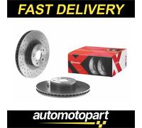 Brembo 2x Brake Discs Pair Vented fits SUBARU OUTBACK BH9, BP9 2.5 Front 00 to 0