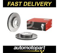 Brembo 2x Brake Discs Pair Vented fits TOYOTA RAV4 CLA2 2.0D Front 01 to 05 1CD