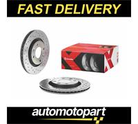 Brembo 2x Brake Discs Pair Vented fits VAUXHALL CROSSLAND X Front 1.2 1.5D 1.6D