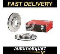 Brembo 2x Brake Discs Pair Vented fits VW PASSAT 32B, 33B 2.0 Front 83 to 88 239
