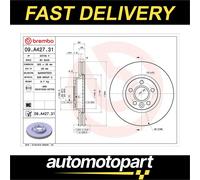 Brembo Brake Disc 09.A427.31 – Fits Volvo V70, S60, XC70