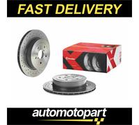 Brembo Rear Brake Rotor 09.7813.2X - Xtra UV Coated Pillar Vented Drilled - Subaru OE# 26700FE050