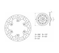 Brembo 68b407b8 Brake Disc Silver