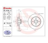 BREMBO Brake Disc Solid Rear Axle Braking Fits Citroën Berlingo C4 DS Peugeot