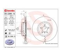 BREMBO Brake Disc Front Internally Vented 73mm Height Fits BMW 3 Series 4 Series