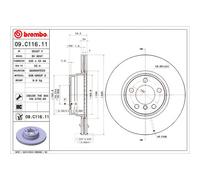 BREMBO Brake Disc Front Internally Vented Fits BMW 2 Series 3 Series 4 Series