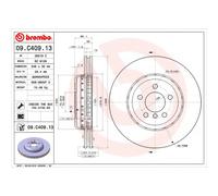 Brembo Front Brake Discs 2 Piece Vented 348mm Pair - 09.C409.13