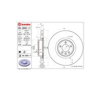 Brembo Brake Disc Prime Line 09.C820.11 UV Coated Vented Fits Land Rover