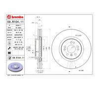 Brembo 09.R104.11 Front Brake Discs 2 Pieces Pair 330mm Diameter Vented Braking