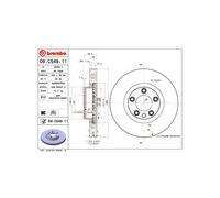 Brembo Brake Disc Single 09.C549.11 Vented 360mm Front - VW Touareg 7P 2011-2018 New