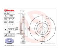 BREMBO Brake Disc Front Internally Vented Replacement Fits Audi A6 Allroad A7 A8