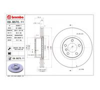 Brembo Prime Line UV Coated Vented Brake Disc 09.B570.11 Fits BMW - High Quality