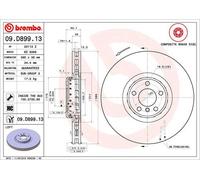 BREMBO Brake Disc Front,Left Internally Vented 62mm Height Fits BMW X5 X6