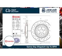 BREMBO Brake disc 09.D174.43 370 34 5 perforated/vented, two-part brake disc Coated High-carbon AUDI: TT Coupe