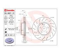 BREMBO Brake Disc Front Per Fits Mercedes-Benz E-Class E 400 E 400 4-matic