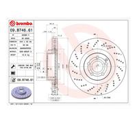 BREMBO Brake Disc Front Perforated/Vented Fits Mercedes-Benz C-Class E-Class