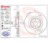 BREMBO Brake Disc Front,Right Internally Vented,Slotted Fits Porsche Macan