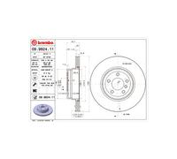 Brembo Rear Single Vented UV Coated Brake Disc 09.9924.11 - Fits BMW