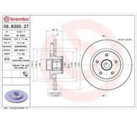BREMBO Brake Disc Solid Rear Axle Braking Fits Mercedes-Benz Citan Renault